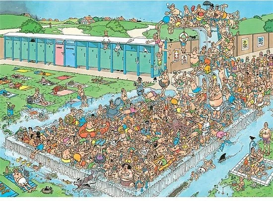 Jan Van Haasteren Bomvol Bad Puzzel - 1000 Stukjes 9 Jan Van Haasteren Bomvol Bad Puzzel - 1000 Stukjes - Afbeelding 7