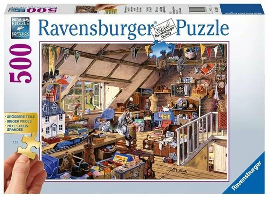 Ravensburger Puzzel Oma's Zolder - Legpuzzel - 500 Stukjes 3 Ravensburger Puzzel Oma's Zolder - Legpuzzel - 500 Stukjes