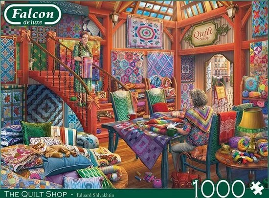 Falcon Puzzel The Quilt Shop - Legpuzzel - 1000 Stukjes 9 Falcon Puzzel The Quilt Shop - Legpuzzel - 1000 Stukjes - Afbeelding 7