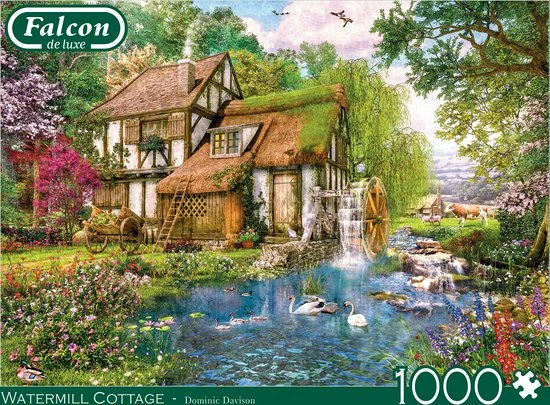 Falcon Puzzel Watermill Cottage - Legpuzzel - 1000 Stukjes 5 Falcon Puzzel Watermill Cottage - Legpuzzel - 1000 Stukjes - Afbeelding 3