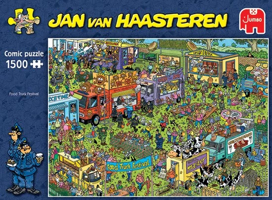 Jan Van Haasteren Food Truck Festival Puzzel - 1500 Stukjes 8 Jan Van Haasteren Food Truck Festival Puzzel - 1500 Stukjes - Afbeelding 6