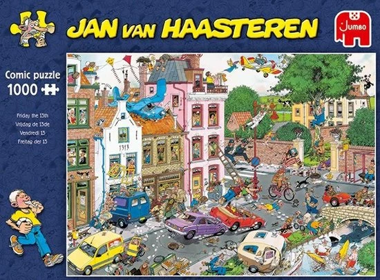 Jan Van Haasteren Vrijdag De 13e Puzzel - 1000 Stukjes 12 Jan Van Haasteren Vrijdag De 13e Puzzel - 1000 Stukjes - Afbeelding 10