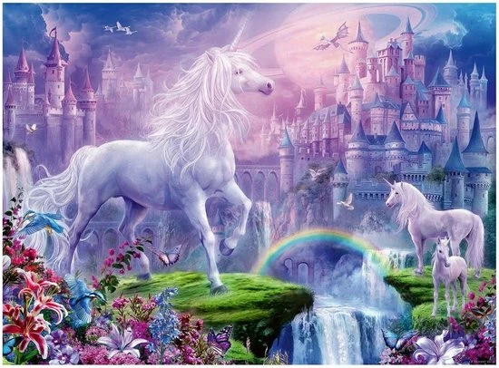 Ravensburger Puzzel Koninkrijk Van De Eenhoorns (glitter) - Legpuzzel - 100 Stukjes 4 Ravensburger Puzzel Koninkrijk Van De Eenhoorns (glitter) - Legpuzzel - 100 Stukjes - Afbeelding 2