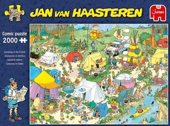 Jan Van Haasteren Kamperen In Het Bos Puzzel - 2000 Stukjes 13 Jan Van Haasteren Kamperen In Het Bos Puzzel - 2000 Stukjes - Afbeelding 11