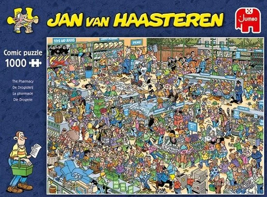 Jan Van Haasteren De Drogisterij Puzzel - 1000 Stukjes 6 Jan Van Haasteren De Drogisterij Puzzel - 1000 Stukjes - Afbeelding 4