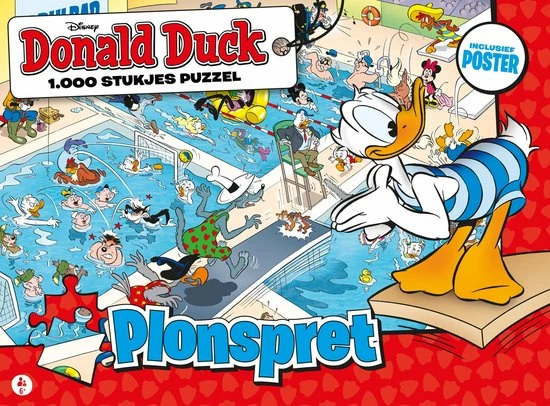 Donald Duck Puzzel - Plonspret - 1000 Stukjes 3 Donald Duck Puzzel - Plonspret - 1000 Stukjes