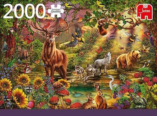 Jumbo Premium Collection Puzzel Magische Bos Bij Zonsondergang - Legpuzzel - 2000 Stukjes 6 Jumbo Premium Collection Puzzel Magische Bos Bij Zonsondergang - Legpuzzel - 2000 Stukjes - Afbeelding 4
