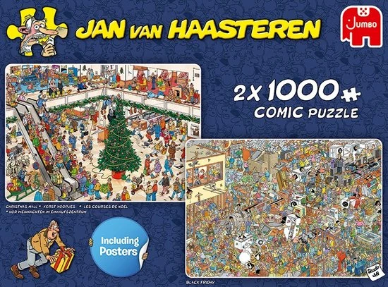Jan Van Haasteren Kerstkoopjes & Black Friday Puzzel - 2 X 1000 Stukjes 12 Jan Van Haasteren Kerstkoopjes & Black Friday Puzzel - 2 X 1000 Stukjes - Afbeelding 10