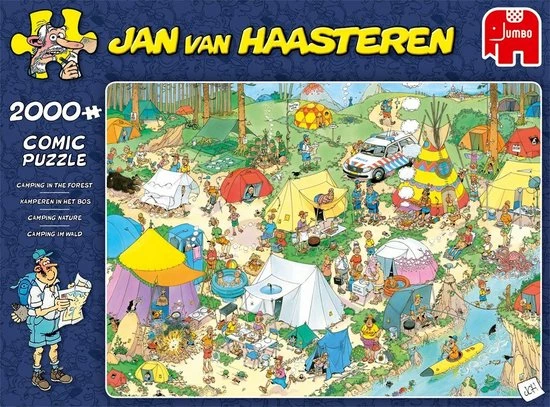 Jan Van Haasteren Kamperen In Het Bos Puzzel - 2000 Stukjes 8 Jan Van Haasteren Kamperen In Het Bos Puzzel - 2000 Stukjes - Afbeelding 6