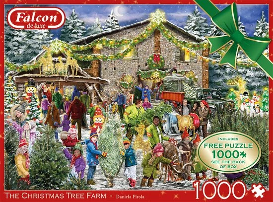 Falcon De Luxe The Christmas Tree Farm 2x1000 Stukjes - Legpuzzel 4 Falcon De Luxe The Christmas Tree Farm 2x1000 Stukjes - Legpuzzel - Afbeelding 2