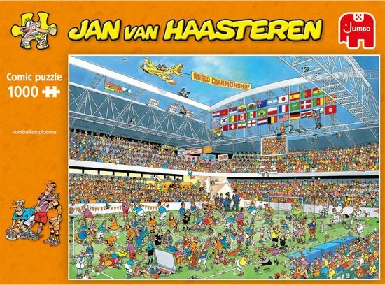 Jumbo Jan Van Haasteren Puzzel Voetbalkampioenen 1000 Stukjes 5 Jumbo Jan Van Haasteren Puzzel Voetbalkampioenen 1000 Stukjes - Afbeelding 3