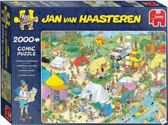 Jan Van Haasteren Kamperen In Het Bos Puzzel - 2000 Stukjes 12 Jan Van Haasteren Kamperen In Het Bos Puzzel - 2000 Stukjes - Afbeelding 10