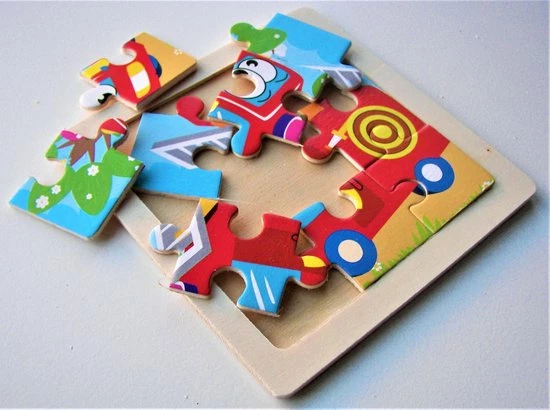 LS Goods Houten Puzzel - Brandweer Auto - 9 Delig - 11x11 Cm - Montessori 5 LS Goods Houten Puzzel - Brandweer Auto - 9 Delig - 11x11 Cm - Montessori - Afbeelding 3