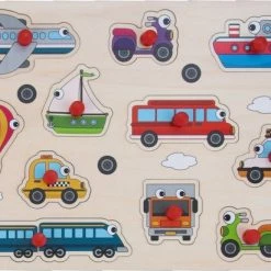 Engelhart Vormenpuzzel Voertuig Junior 30 Cm Hout 12-delig