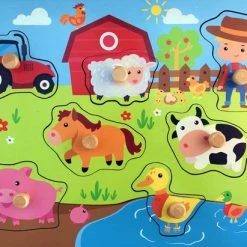 Pucts Houten Puzzel Boerderij Dieren Vanaf 1 Jaar