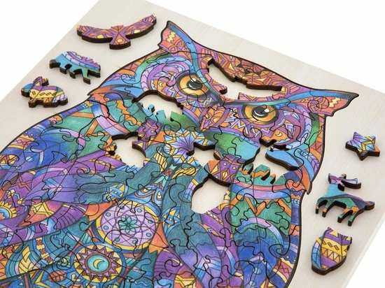 Grafix Houten Puzzel Uil | Unieke Puzzelstukjes In Vorm Van Dieren | 130 Puzzelstukjes | Puzzel Voor Kinderen En Volwassenen | Formaat 30 X 22.5 CM | Cadeau Voor Jong En Oud 11 Grafix Houten Puzzel Uil | Unieke Puzzelstukjes In Vorm Van Dieren | 130 Puzzelstukjes | Puzzel Voor Kinderen En Volwassenen | Formaat 30 X 22.5 CM | Cadeau Voor Jong En Oud - Afbeelding 9