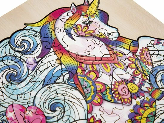 Grafix Houten Puzzel Unicorn | Unieke Puzzelstukjes In Vorm Van Fantasie Thema | 130 Puzzelstukjes | Puzzel Voor Kinderen En Volwassenen | Formaat 30 X 22.5 CM | Cadeau Voor Jong En Oud 5 Grafix Houten Puzzel Unicorn | Unieke Puzzelstukjes In Vorm Van Fantasie Thema | 130 Puzzelstukjes | Puzzel Voor Kinderen En Volwassenen | Formaat 30 X 22.5 CM | Cadeau Voor Jong En Oud - Afbeelding 3
