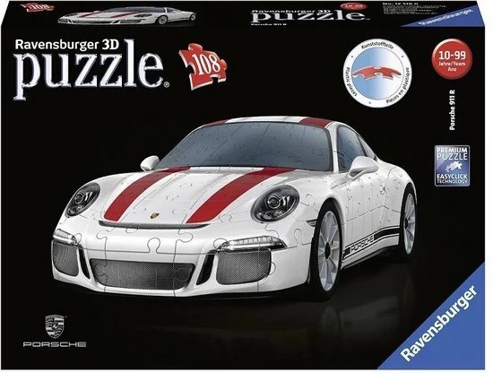 Ravensburger Porsche 911R - 3D Puzzel - 108 Stukjes 11 Ravensburger Porsche 911R - 3D Puzzel - 108 Stukjes - Afbeelding 9