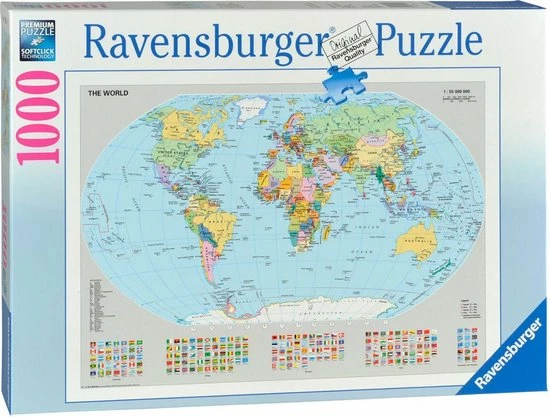 Ravensburger Puzzel Staatkundige Wereldkaart - Legpuzzel - 1000 Stukjes 13 Ravensburger Puzzel Staatkundige Wereldkaart - Legpuzzel - 1000 Stukjes - Afbeelding 11