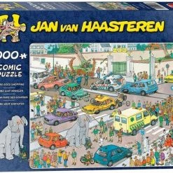 Jan Van Haasteren Jumbo Gaat Winkelen Puzzel - 1000 Stukjes -Exporteren puzzels winkel 550x418 3