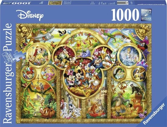 Ravensburger Puzzel Disney Mooiste Disney Thema's - Legpuzzel - 1000 Stukjes 5 Ravensburger Puzzel Disney Mooiste Disney Thema's - Legpuzzel - 1000 Stukjes - Afbeelding 3