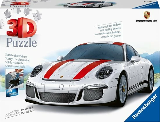 Ravensburger Porsche 911R - 3D Puzzel - 108 Stukjes 3 Ravensburger Porsche 911R - 3D Puzzel - 108 Stukjes