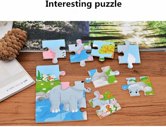 Sara Shop Hout Puzzel Van 12 Stukjes -Legpuzzels - Dier- Koe 5 Sara Shop Hout Puzzel Van 12 Stukjes -Legpuzzels - Dier- Koe - Afbeelding 3