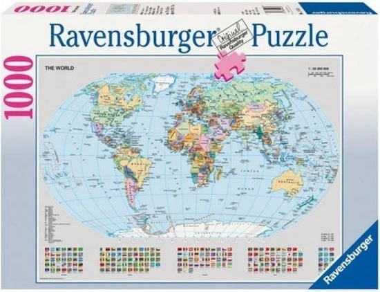Ravensburger Puzzel Staatkundige Wereldkaart - Legpuzzel - 1000 Stukjes 12 Ravensburger Puzzel Staatkundige Wereldkaart - Legpuzzel - 1000 Stukjes - Afbeelding 10