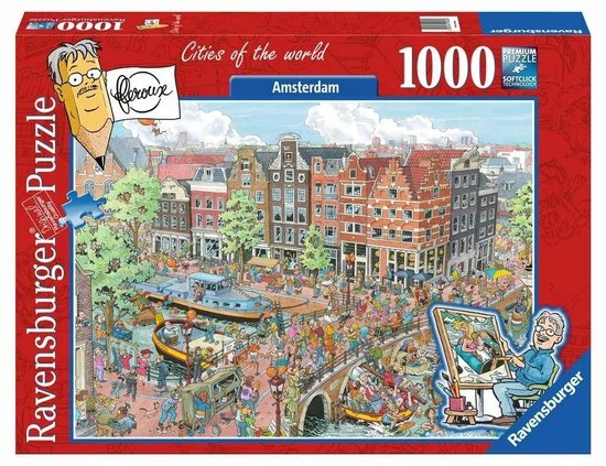 Ravensburger Puzzel Fleroux Amsterdam - Legpuzzel - 1000 Stukjes 9 Ravensburger Puzzel Fleroux Amsterdam - Legpuzzel - 1000 Stukjes - Afbeelding 7