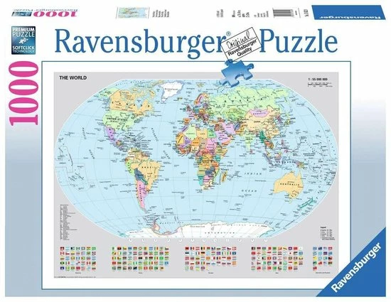 Ravensburger Puzzel Staatkundige Wereldkaart - Legpuzzel - 1000 Stukjes 8 Ravensburger Puzzel Staatkundige Wereldkaart - Legpuzzel - 1000 Stukjes - Afbeelding 6
