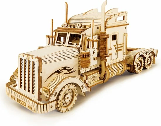 Robotime Modelbouwpakket Heavy Truck 22,4 Cm Hout 286-delig 3 Robotime Modelbouwpakket Heavy Truck 22,4 Cm Hout 286-delig
