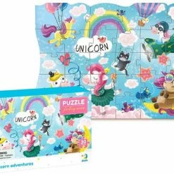 DODO Toys - Unicorn Puzzel 3+ - 30 Stukjes - 20x27 Cm - Unicorn Speelgoed 3+ - Eenhoorn Kinderpuzzel 3 Jaar