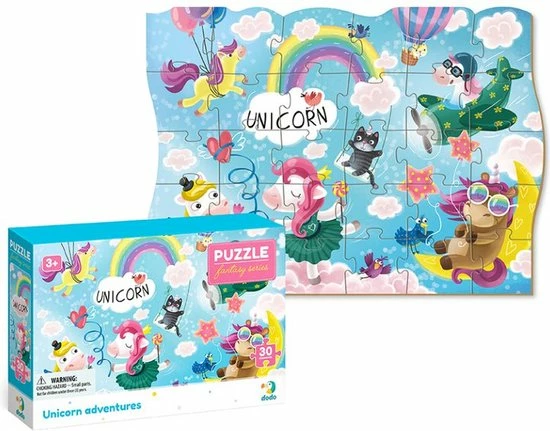 DODO Toys - Unicorn Puzzel 3+ - 30 Stukjes - 20x27 Cm - Unicorn Speelgoed 3+ - Eenhoorn Kinderpuzzel 3 Jaar 3 DODO Toys - Unicorn Puzzel 3+ - 30 Stukjes - 20x27 Cm - Unicorn Speelgoed 3+ - Eenhoorn Kinderpuzzel 3 Jaar