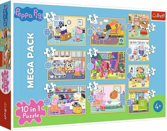 Trefl Peppa Pig 10-in-1 Puzzel - 20/35/48 Stukjes 3 Trefl Peppa Pig 10-in-1 Puzzel - 20/35/48 Stukjes