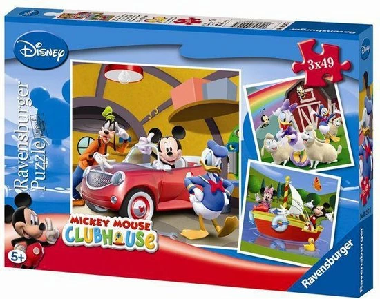 Ravensburger Puzzel Disney Mickey Mouse: Iedereen Houdt Van Mickey - 3x49 Stukjes - Kinderpuzzel 14 Ravensburger Puzzel Disney Mickey Mouse: Iedereen Houdt Van Mickey - 3x49 Stukjes - Kinderpuzzel - Afbeelding 12