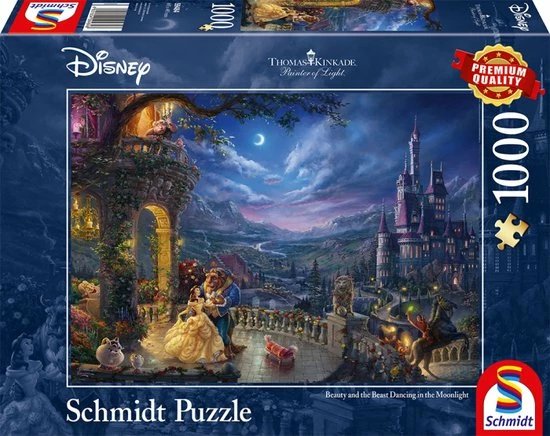 Schmidt Disney Beauty And The Beast Puzzel - 1000 Stukjes 5 Schmidt Disney Beauty And The Beast Puzzel - 1000 Stukjes - Afbeelding 3