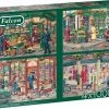 Falcon Puzzel Corner Shops - Legpuzzel - 4x1000 Stukjes