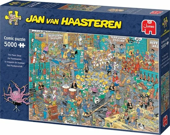 Jan Van Haasteren De Muziekwinkel Puzzel - 5000 Stukjes 10 Jan Van Haasteren De Muziekwinkel Puzzel - 5000 Stukjes - Afbeelding 8