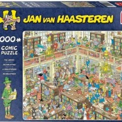 Jan Van Haasteren De Bibliotheek Puzzel - 1000 Stukjes -Exporteren puzzels winkel 550x441