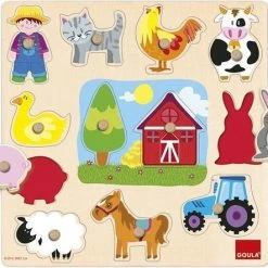 Goula Vormenpuzzel Boerderij Junior Hout 12 Stukjes -Exporteren puzzels winkel 550x443 1