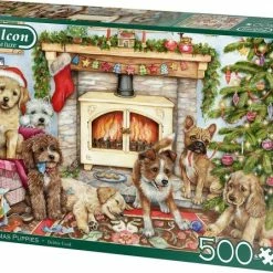 Falcon Puzzel Christmas Puppies - Legpuzzel - 500 Stukjes -Exporteren puzzels winkel 550x447 10