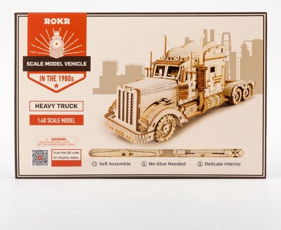 Robotime Modelbouwpakket Heavy Truck 22,4 Cm Hout 286-delig 8 Robotime Modelbouwpakket Heavy Truck 22,4 Cm Hout 286-delig - Afbeelding 6