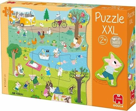 Goula XXL Legpuzzel - Naar Buiten - 16 Stukjes 6 Goula XXL Legpuzzel - Naar Buiten - 16 Stukjes - Afbeelding 4