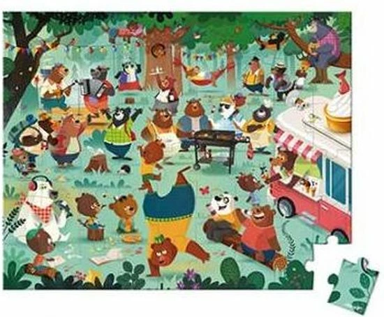 Janod Koffer Puzzel 54st - Family Bears 5 Janod Koffer Puzzel 54st - Family Bears - Afbeelding 3