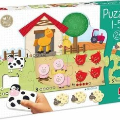 Goula Vormenpuzzel Boerderij Hout - Leren Tellen - 21 Stukjes -Exporteren puzzels winkel 550x455