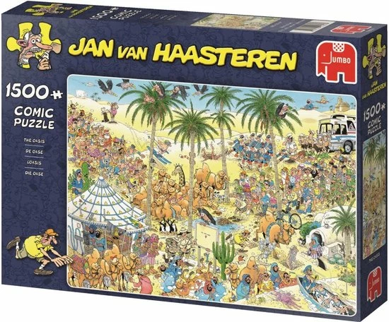 Jan Van Haasteren De Oase Puzzel - 1500 Stukjes 5 Jan Van Haasteren De Oase Puzzel - 1500 Stukjes - Afbeelding 3