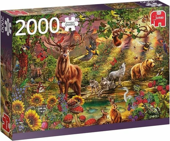 Jumbo Premium Collection Puzzel Magische Bos Bij Zonsondergang - Legpuzzel - 2000 Stukjes 3 Jumbo Premium Collection Puzzel Magische Bos Bij Zonsondergang - Legpuzzel - 2000 Stukjes