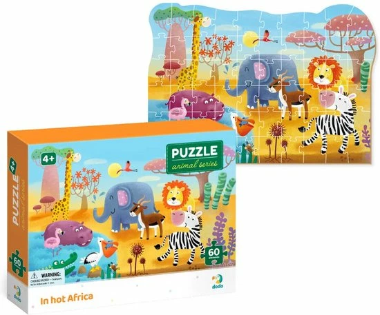 DODO Toys - Puzzel Dieren 4+ -60 Stukjes - 23x32 Cm - Dieren Speelgoed Voor Kinderen - Kinderpuzzel 4 Jaar 3 DODO Toys - Puzzel Dieren 4+ -60 Stukjes - 23x32 Cm - Dieren Speelgoed Voor Kinderen - Kinderpuzzel 4 Jaar
