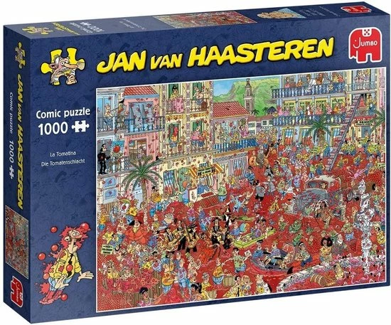 Jan Van Haasteren La Tomatina Puzzel - 1000 Stukjes 3 Jan Van Haasteren La Tomatina Puzzel - 1000 Stukjes