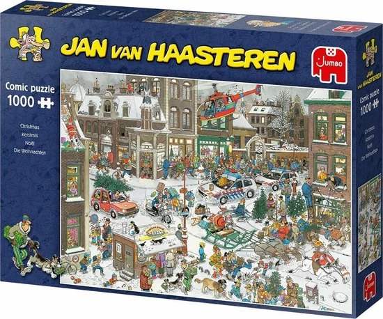 Jan Van Haasteren Kerstmis Puzzel - 1000 Stukjes 5 Jan Van Haasteren Kerstmis Puzzel - 1000 Stukjes - Afbeelding 3
